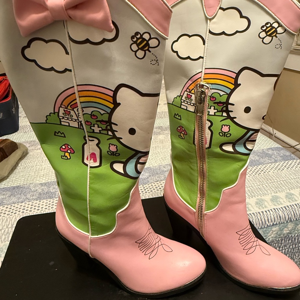 Hello Kitty Pink and Green Boots